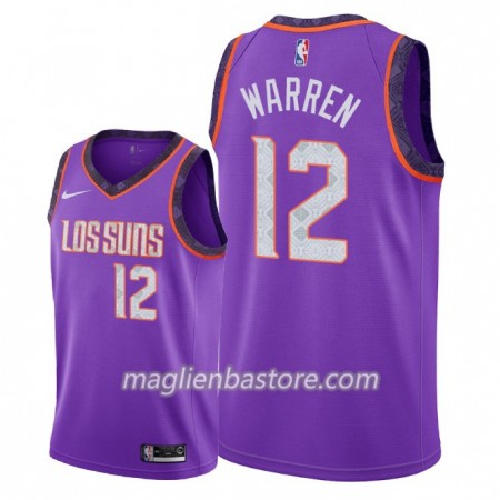 Maglia NBA Phoenix Suns T.J. Warren 12 2018-19 Nike City Edition Viola Swingman - Uomo